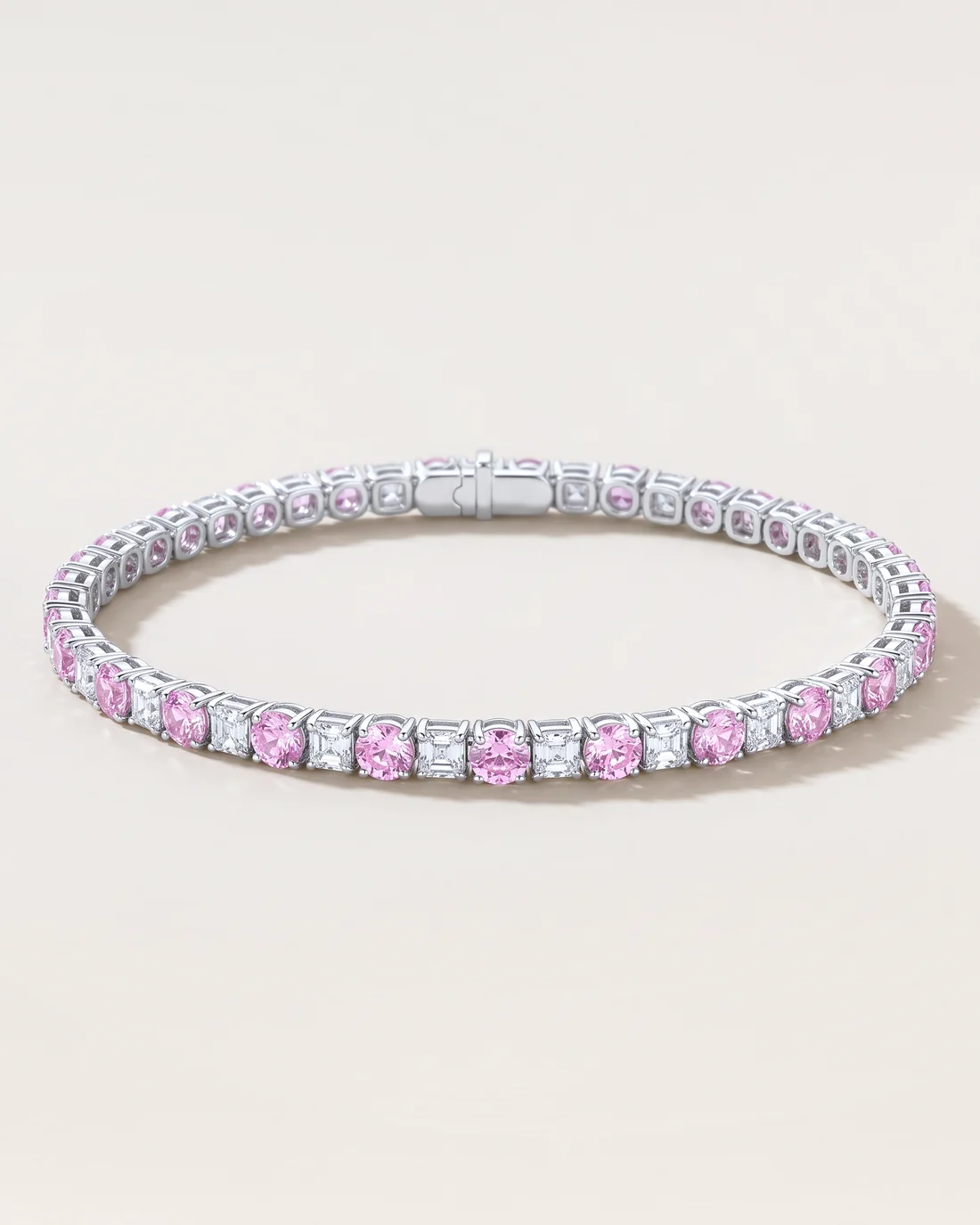 ORTIGAS Pink and Diamond Line bracelet, front view