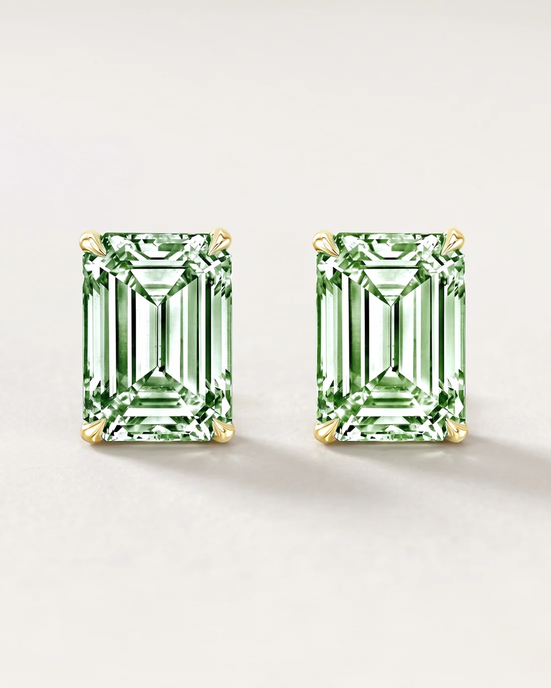 ORTIGAS Emerald Studs earrings, front view