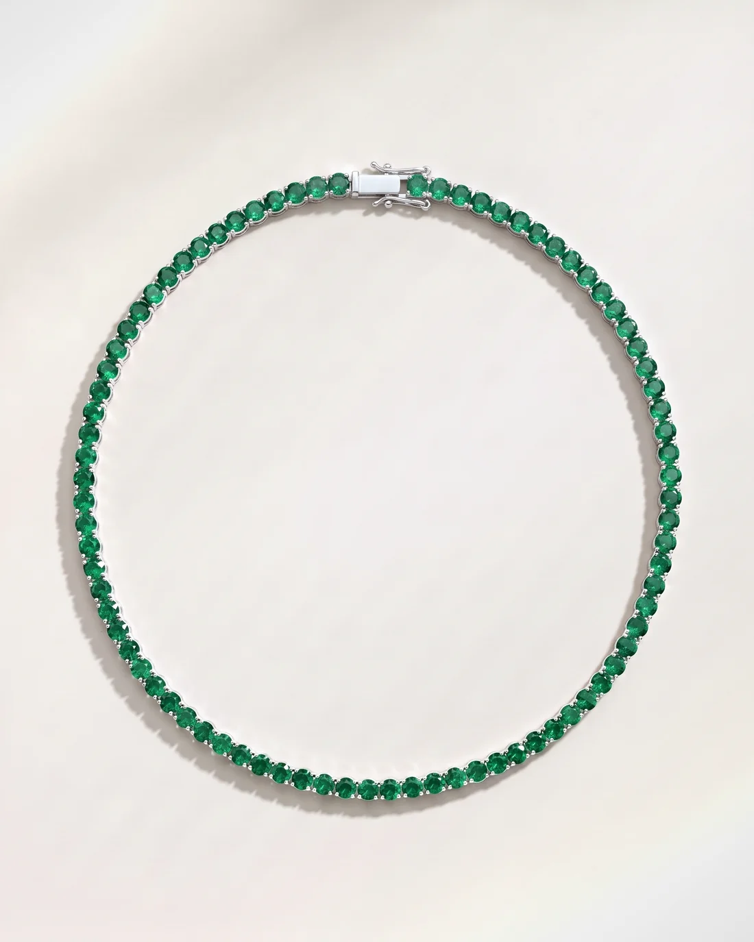 ORTIGAS Emerald Riviere necklace, front view